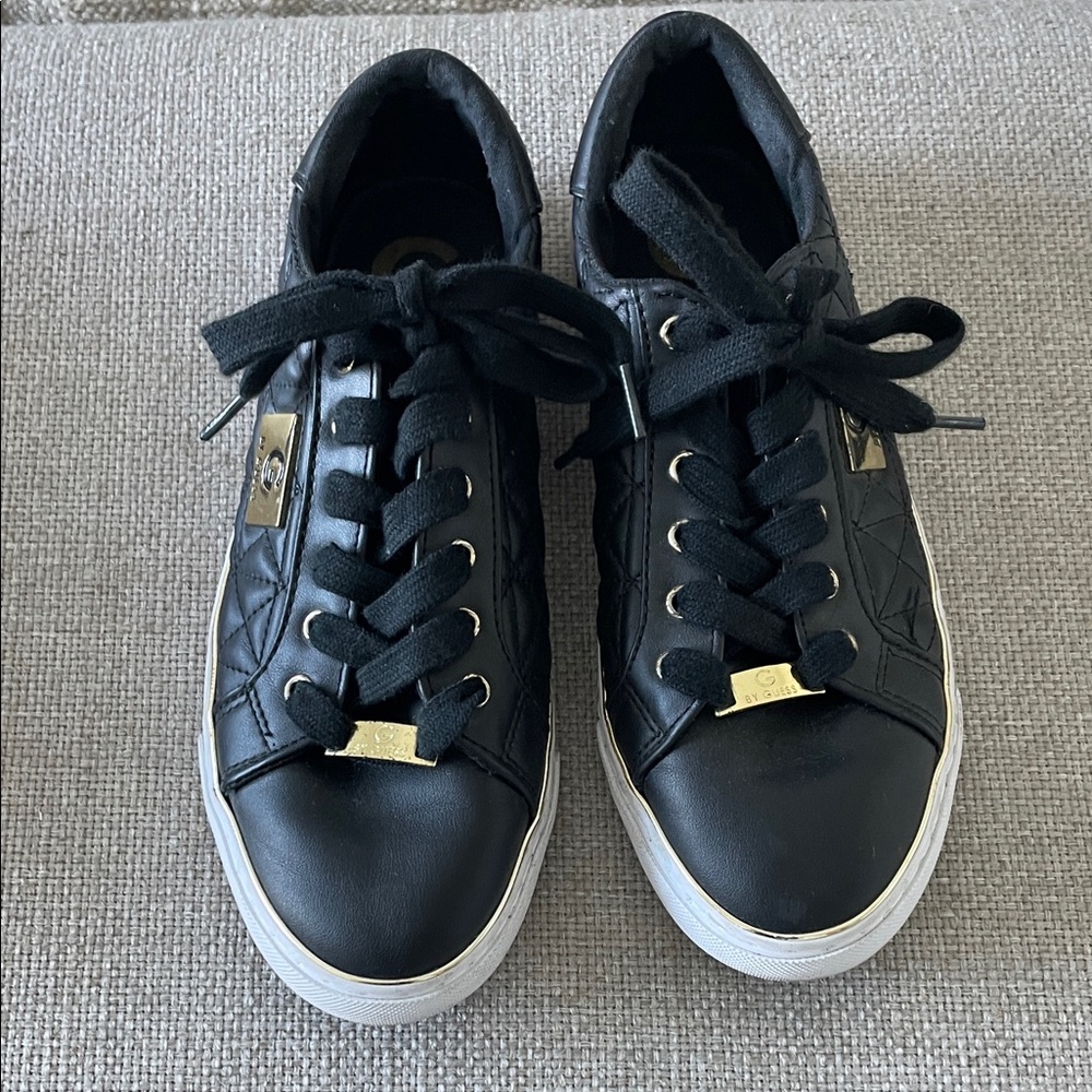 G by Guess Black Quilted Sneakers